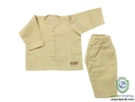 Cotton Baby Clothing Set In Chalk White