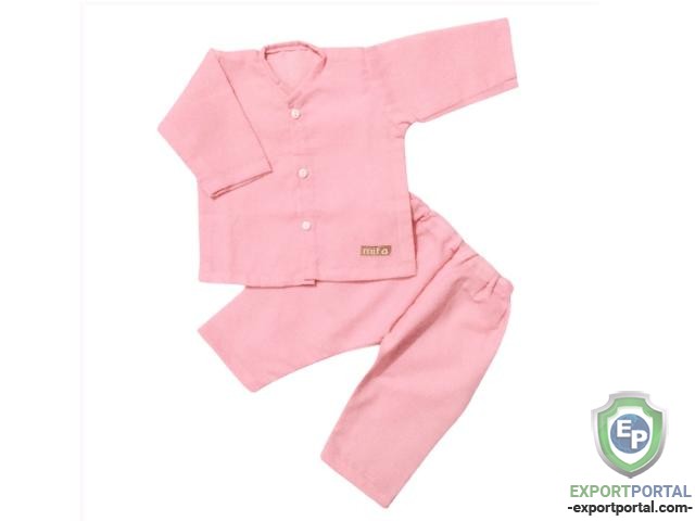 Cotton Baby Set In Baby Pink