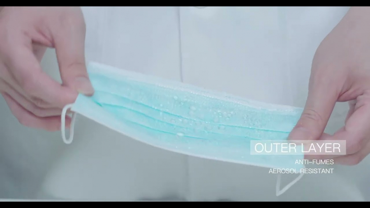 3 Ply Type I Medical Disposable Mask (Blue Gradient)