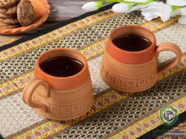 Karru Krafft Handcrafted Terracotta Coffee Mug Microwave Safe
