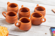 Karru Krafft Terracotta eco-friendly Tea Cup Microwavable safe tea cup