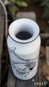 Blue Pottery Cylinder Vase for Home Decor - The Clarinet