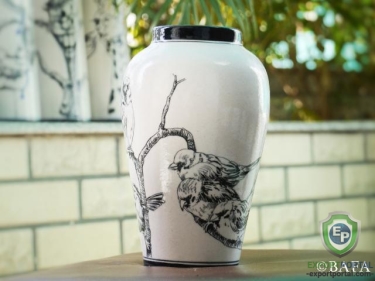 Blue Pottery Handiya Vase for Home Decor - Together ever after
