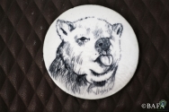 Blue Pottery Coasters for Home Decor - Barry Bear (Set of 6)