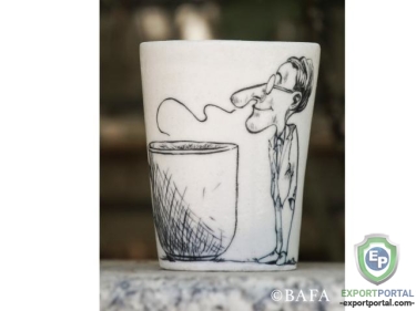 Blue Pottery Glasses for Home Decor - Take A Chill Pill