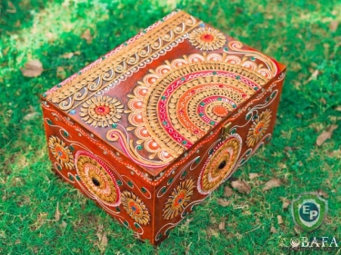 Paper Mache Jewellery Box for Utility and Decor - Pitara
