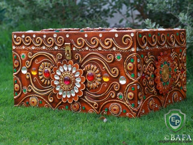 Paper Mache Jewellery Box for Utility and Decor - Khazana