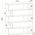 Antipaxi Sonoma / Wenge Bookcase 122x26x159cm