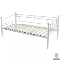 AUDREY Metal Bed Sandy White 210x99x91cm