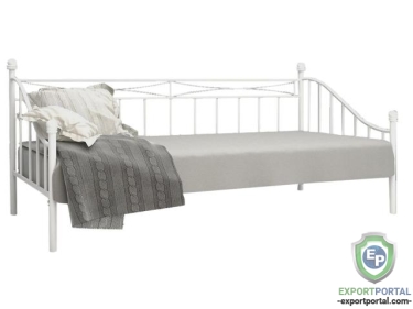 AUDREY Metal Bed Sandy White 210x99x91cm