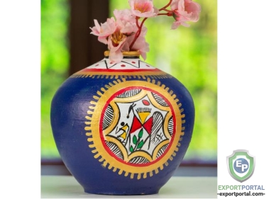 Handpainted Terracotta Flower Vase Pots for Christmas Gifting