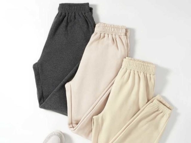 POLYESTER COTTON FLEECE TROUSERS
