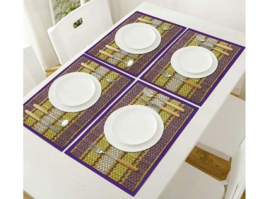 Handloom Korai Pai TableMat set of 4