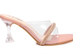 Women Pink Sandal With Heel