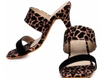 Women Leopard Print Sandals With Heel