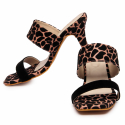 Women Leopard Print Sandals With Heel