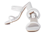 Women White Sandal With Heel