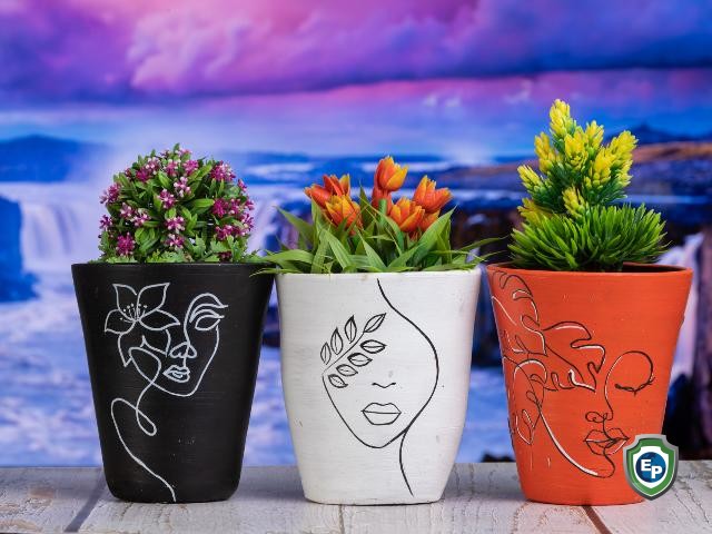 Terracotta Boho Painted Planters Manufacturer Export