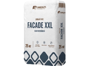 Facade XXL. Processed gypsum mix powder for building facade decor