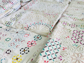 Vintage Applique kantha Throw Bed cover