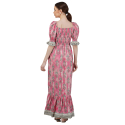 Cotton Dress Floral Maxi Dress For Women