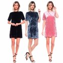 Velvet Short Sleeve Tee Dress