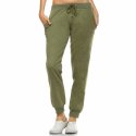 White Mark Women's Casual Pull-on Jogger Pants