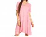 Women's Blush Solid Panel Dress