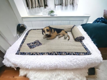 L Shaped Natural Korai Grass Dog/ Cat/ Pappy Bed manufacturer Exporter