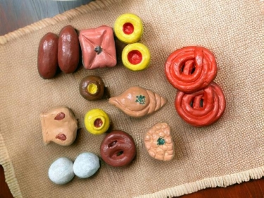 Miniature Terracotta Sweets for home decor, children play