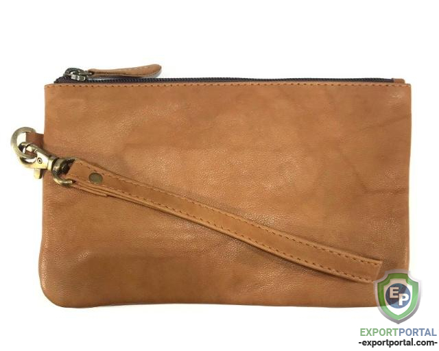 Leather Wristlet Bag for Woman
