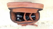Padded Leather Camera Case, DSLR Sony Nikon Cannon Photography Bag