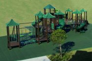 Plastic Wood Ecological Playground - KMP 1101