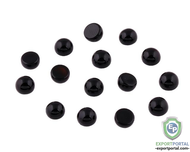 Black Spinel 4x4 Round Cabochons (Pack of 10)