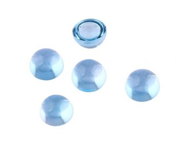 Sky Blue Topaz 4mm Round Cabochons (Pack of 10)
