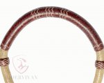 Hand-crafted Horse Bosal Natural and Cherry Red Rawhide