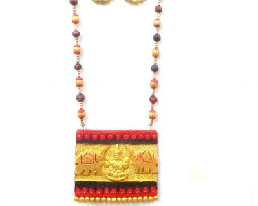 Handmade Jewellery/Terracotta Necklace/Festive Fashion