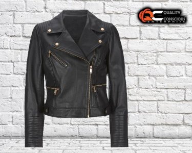 Leather Biker Jacket Ladies
