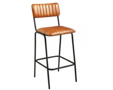 Iron Leather Bar Chair
