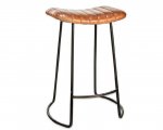 Metal Leather Bar Stool