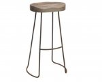 Metal Wooden Bar Stool