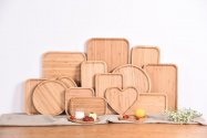 Bamboo heart shaped food plate
