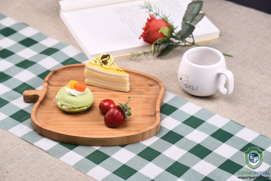 Bamboo apple shaped food plate