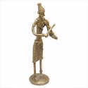 Musicians at Work' Handmade Brass Figurine In Dhokra Art