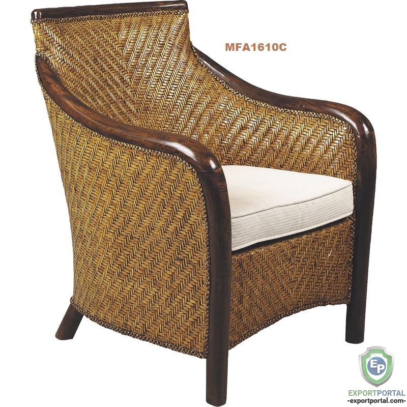 Rattan peel and mango armchair
