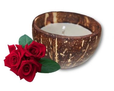 Natural Handmade Coconut Shell Candles