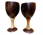 Handcrafted Natural Coconut Shell Wine Glass