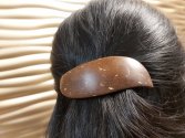 Eco Friendly Organic Cocowood Designer Brown Hair Clip