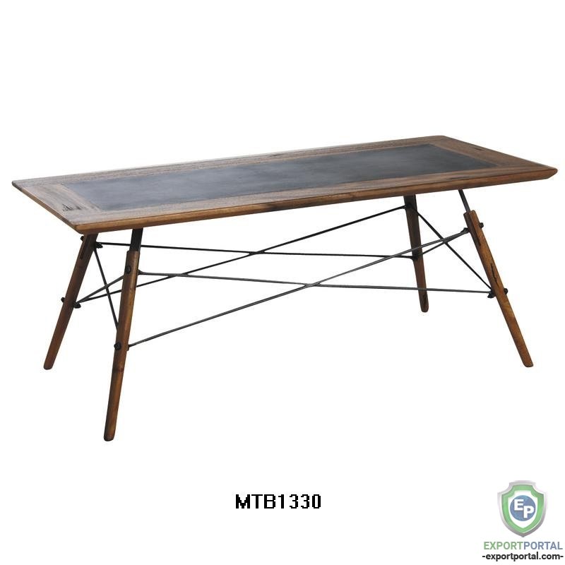 Solid suar wood and metal coffee table MTB1330