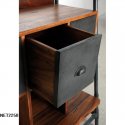 Solid suar wood and metal shelf